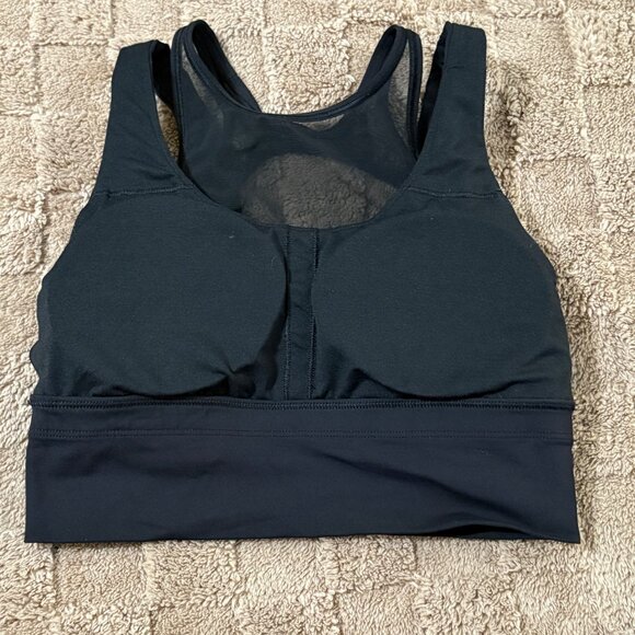 EXCELLENT Lululemon Black Double Tap Sports Training Gym Bra II  Mesh Crop Top 6 - Picture 4 of 9